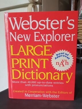 Webster's New Explorer Large Print Dictionary - Red Cover